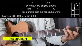 Kunci Gitar Mudah Perempuanku  Irwansyah Perempuanku engkau cintaku tak mungkin bisa bila aku [upl. by Bevers]