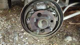 How to change brake drum rear Toyota Corolla Year 19912001 [upl. by Seuqram]