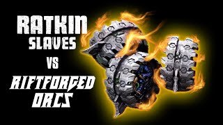 【﻿Ｔｈｅ Ｒａｔ Ｒａｃｅ】 Kings of War Ratkin Slaves vs Riftforged Orcs  Battle Report 049 [upl. by Seka171]