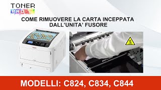 Come rimuovere la carta inceppata dallunità fusore C824 C834 C844 2 [upl. by Kacy543]