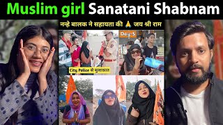 Muslim Girl Paidal Yatra Mumbai to Ayodhya  Reaction india  Shabnam Shaikh [upl. by Tik]