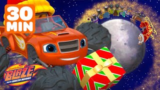 Blaze Visits Santa and Opens Presents 🎁  30 Minute Compilation  Blaze and the Monster Machines [upl. by Rodger]