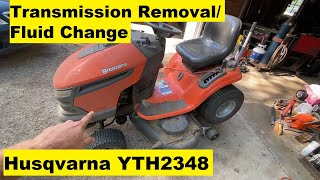 Husqvarna Lawn Mower Transmission Removal And Fluid Change [upl. by Sulakcin]