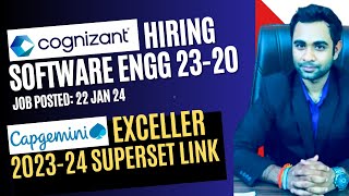 🔴Cognizant Latest Offcampus Hiring Capgemini Exceller 20232024 [upl. by Attevad]