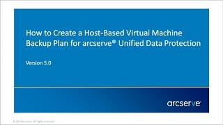 How to Create a HostBased Virtual Machine Backup Plan [upl. by Tnarud]