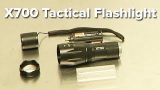 AlumiTact X700 Flashlight Review  700 Lumen Tactical Flashlight wZoom Capability [upl. by Ohs941]