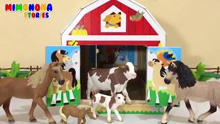 Aprende Nombres y Sonidos de Animales dela Granja 🐮🐷 Videos infantiles ✨ Mimonona Stories [upl. by Eibbil]