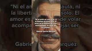 Gabriel García Marquéz  quotNi el amor es una jaula ni la libertad es estar solo El amor es laquot [upl. by Inotna]