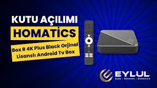 Homatics Box R 4K Plus Black  Kutu Açılımı [upl. by Eesdnil]