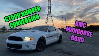 Gt500 Front Bumper Conversion Kit amp BMC Mongoose Hood  20112014 Mustang [upl. by Chancey482]