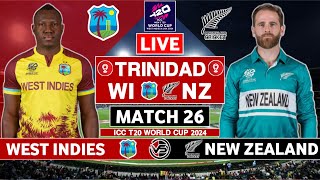 West Indies vs New Zealand Live Match  WI vs NZ Live Match Today  ICC T20 World Cup Live Scores [upl. by Harrad]