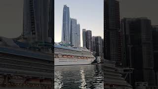 PampO Cruises Pacific Adventure turns in front of Barangaroo Sydney Harbour Australia 2412024 [upl. by Inalan560]