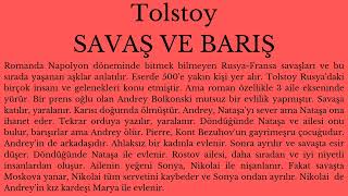 AYT EDEBİYAT Eser Özetleri  Tolstoy SAVAŞ VE BARIŞ [upl. by Sinegra]