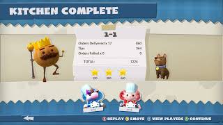 Overcooked All you can eat  2 player co op part 12  campfire cook off with the hardest ending lvl [upl. by Wera907]