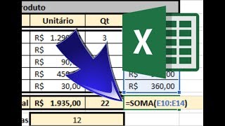 Como somar um intervalo de células no Excel [upl. by Kenlee338]