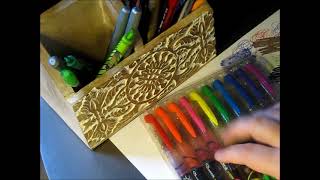 Testing sorting pens highlighters  AMSR  no talking  rummage pen sounds [upl. by Ardnasal]