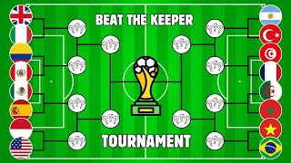 Marble Race Football Tournament  Beat The Keeper  Marble Soccer Tournament  Countries Marble Race [upl. by Areip]