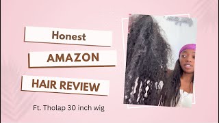 Honest hair review ft Tholap 30 inch curly wig [upl. by Lehctim]