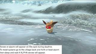 Alpha Eevee overworld location in Pokemon legends Arceus [upl. by Larcher]