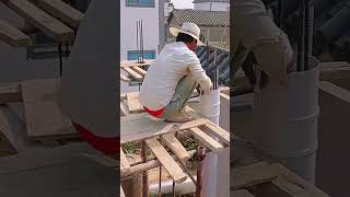 Circular cement pillar mold installation for house [upl. by Enywad]