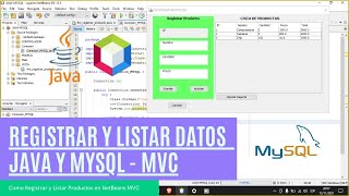 ✅registro y listado de productos en java y MySQL en NetBeans 2024 14 [upl. by Voleta]