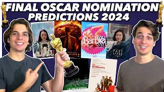 FINAL 2024 Oscar Nomination Predictions [upl. by Nybbor]