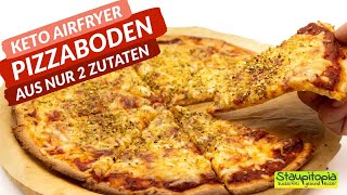 So kannst du einen leckeren Keto Pizzaboden aus nur 2 Zutaten im Cosori Airfryer selber machen 😋 [upl. by Suixela970]