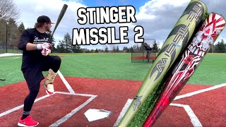 Hitting with the 2022 Stinger Missile 2 vs Voodoo One  new exit velo record BBCOR Bat Review [upl. by Ailecnarf]