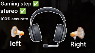 Headset Test Left and Right  Stereo Bass and gaming Steps [upl. by Eerol]