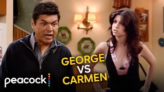 George Lopez  George Dealing with Carmen’s Teenage Antics [upl. by Farver561]