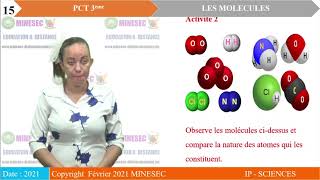 IPSC PCT 3ème Les constituants de la matière Leçon 2 LES MOLECULES [upl. by Audsley344]