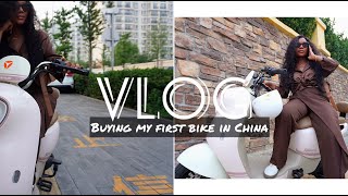 Finally bought my 1st bike Taking you along bike hunting Vlog southafricanyoutuber in china [upl. by Rotceh]