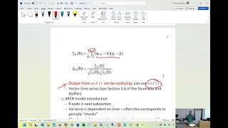 Time Series Analysis 2024 Week 14 Crosscorrelation function ARCH models part 1 [upl. by Weld207]