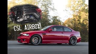 E46 M3 CSL Airbox induction noise SCZA Exhaust [upl. by Alor]