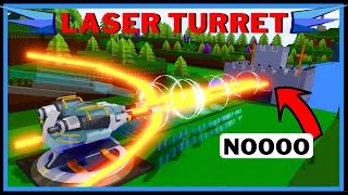 TURRET LASER BEAM Instantly DELETES Builds in Build A Boat For Treasure ROBLOX [upl. by Airrotal66]