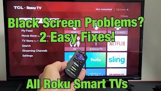 ALL ROKU TVs Black Screen or Flickering Black Screen FIXED 2 Solutions [upl. by Brunhilda]