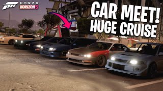 We FINALLY had a HUGE CAR MEET  CRUISE around the NEW MAP  Forza Horizon 5 [upl. by Deeyn]