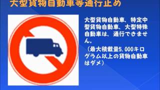 自動車運転免許 仮免・本免試験によく出る標識・標示クイズ１ 規制標識１ Traffic signs in Japan 1 日本的交通標誌1 [upl. by Aicilev]