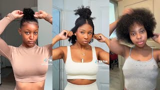 20 SIMPLE NATURAL HAIRSTYLES TUTORIALS 💞 PROTECTIVE HAIRSTYLE FOR WOC [upl. by Odnomyar829]