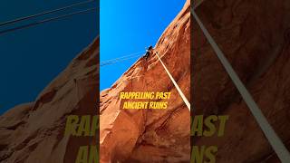 Rappelling through ancient Native American cliffside dwellings 🏜️🤟 adventure mountains travel [upl. by Nalra227]