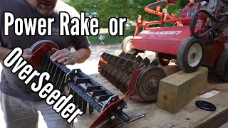 Lawn Over Seeder Compared to a Power Rake [upl. by Iad]