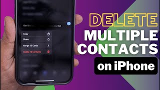 How to Delete MULTIPLE Contacts on iPhone 📲 [upl. by Aihsitan]