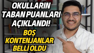 Okulların Taban Puanları Açıklandı Boş Kontenjanlar Belli Oldu  LGS 2023 [upl. by Allicserp]