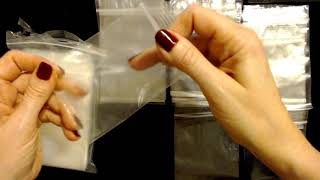 ASMR  Opening Resealable Plastic Bags Crinkle amp Whisper [upl. by Ialda444]