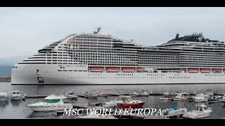 MSC WORLD EUROPA  Port of Messina 09052023  Passenger Cruise Ship  MSC CRUISES [upl. by Thornton6]