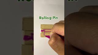 Rolling Pin art kryptontesla howtodraw drawingtutorials viralvideoshorts [upl. by Jaqitsch]