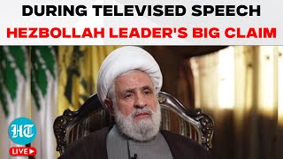 LIVE  Hezbollahs Naim Qassem Issues Chilling Warning During Televised Speech  Israel  Iran [upl. by Akcemat]