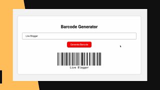 How To Build A Barcode Generator Using HTML CSS amp JavaScript [upl. by Niobe]