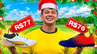 TESTANDO CHUTEIRAS DE MENOS DE 80 REAIS 💸🎄 SÃO BOAS amigo secreto [upl. by Ahsote]