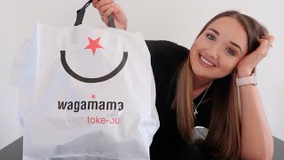 EATING WAGAMAMA FOOD FOR THE FIRST TIME  mukbang [upl. by Keir]